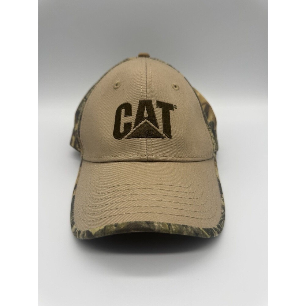 CAT Strapback Baseball Cap Multicolor OS Adjustable Camouflage Vented Holes